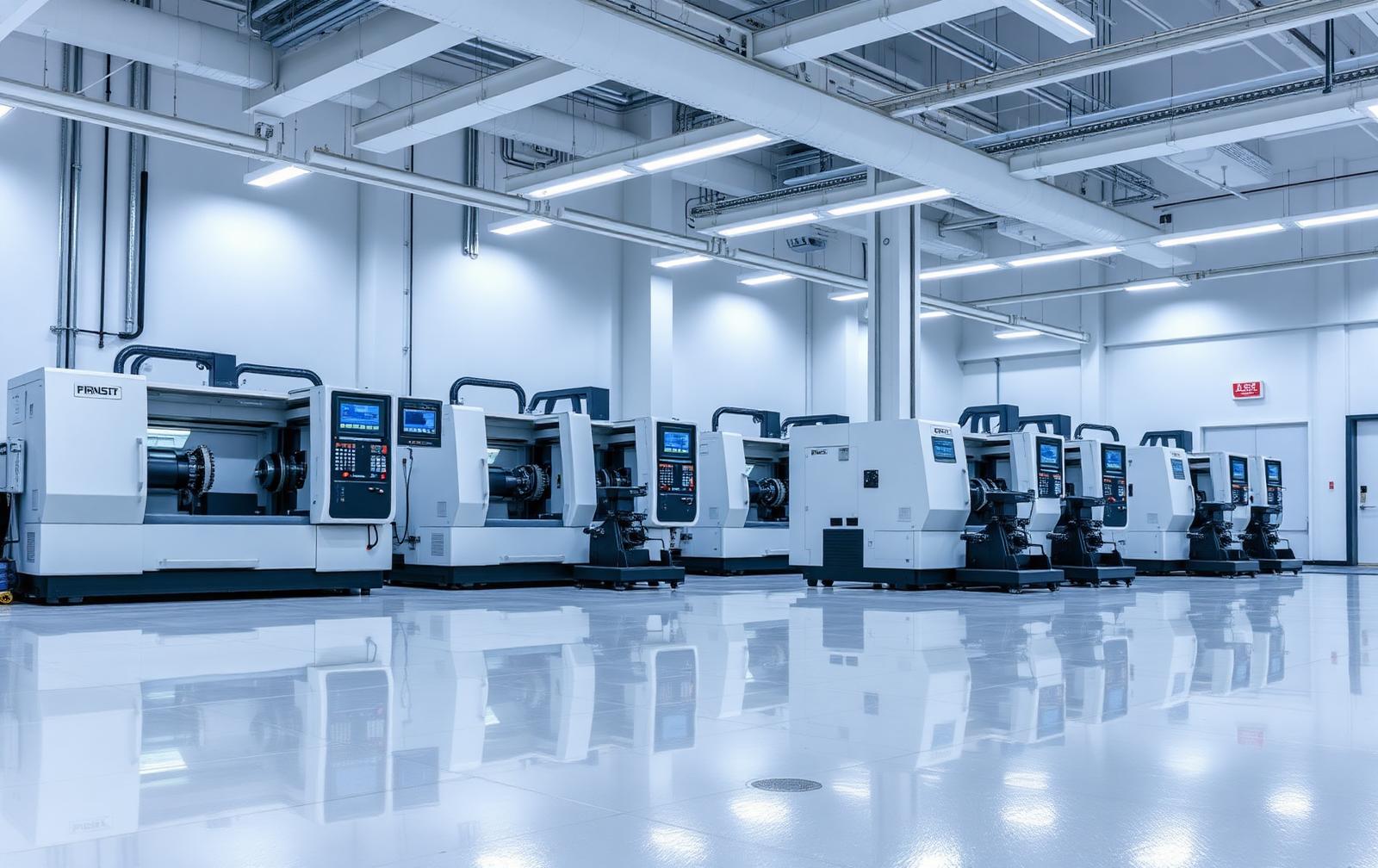 Moderne precisiewerkplaats met CNC-machines